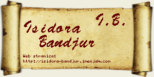 Isidora Banđur vizit kartica